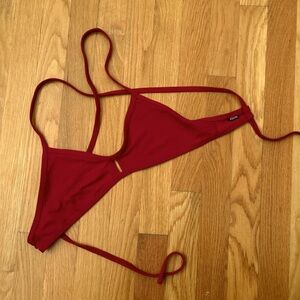 Jolyn Red Swim Top Vent Style